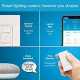 Caseta Wireless Smart Lighting Start Kit with Pico Remote and 2-Dimmer Switches and Google Home Mini, Chalk - Super Arbor