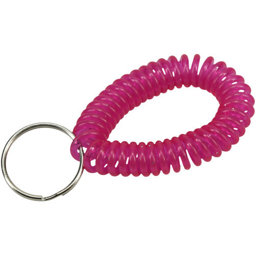 Hillman Plastic Assorted Split Ring Wrist Coil Key Chain