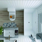 Talence 59 in. Acrylic Flatbottom Freestanding Bathtub in White - Super Arbor