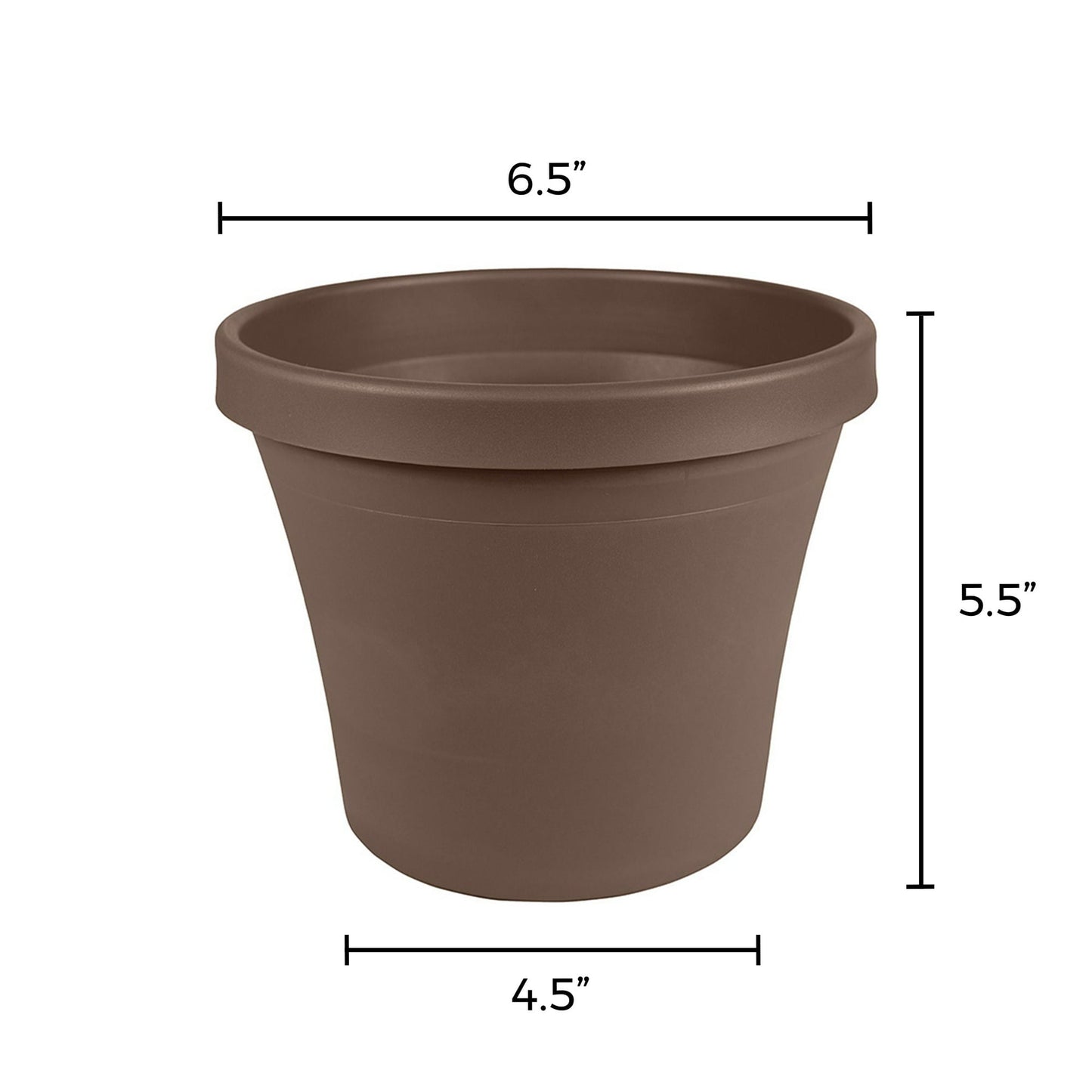 Bloem Terra Pot Planter 6" Chocolate