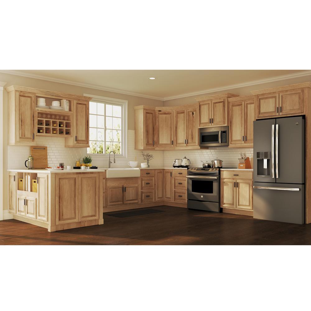 Hampton Assembled 24 x 34.5 x 21 in. Bathroom Vanity Base Cabinet in Natural Hickory