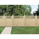 Veranda 6 ft. x 6 ft. Wicker Lattice Vinyl Top Fence Panel