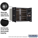 6 Door High Recessed Mounted 4C Horizontal Mailbox with Parcel Locker - Black, USPS Approved