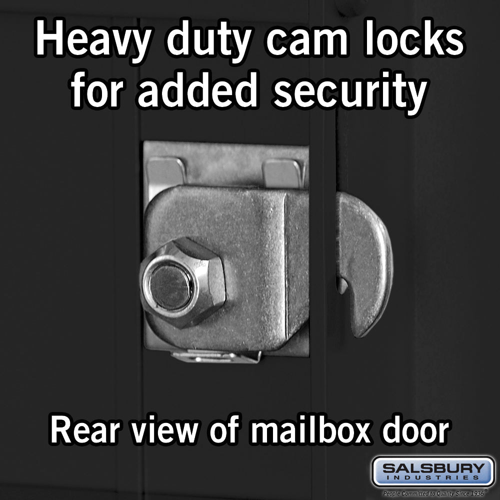 6 Door High Recessed Mounted 4C Horizontal Mailbox with Parcel Locker - Black, USPS Approved