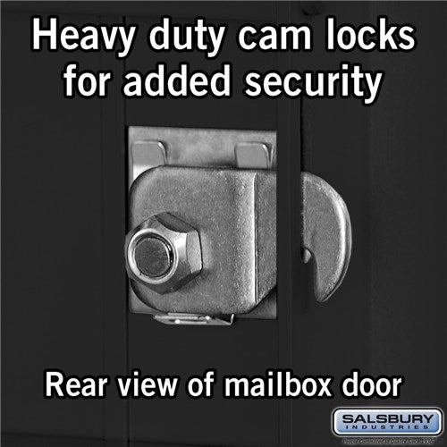 6-Door High Recessed Mounted Mailbox with Parcel Locker - Black - Rear Loading