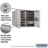 6 Door High Recessed Mounted 4C Horizontal Mailbox with 9 Doors - Front Loading USPS Access