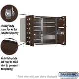 6 Door High Recessed Mounted 4C Horizontal Mailbox with Private Access - Front Loading