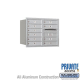 10-Door Recessed Mounted 4C Horizontal Mailbox with Rear Loading and Private Access