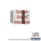 6 Door High Recessed Mounted 4C Horizontal Mailbox with 9 Doors - Front Loading USPS Access