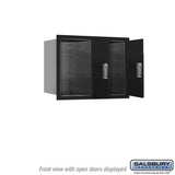 6-Door High Recessed Mounted Parcel Locker with USPS Access - Black