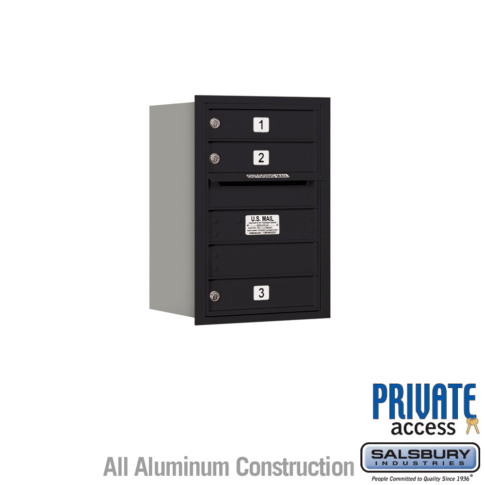 6-Door High Recessed Mounted 4C Horizontal Mailbox with Private Access - Rear Loading