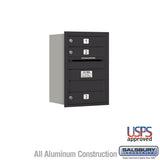 6 Door High Recessed Mounted 4C Horizontal Mailbox with USPS Access - Rear Loading