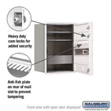 Recessed Mounted 4C Horizontal Mailbox - 6 Door High Unit - Front Loading - Private Access
