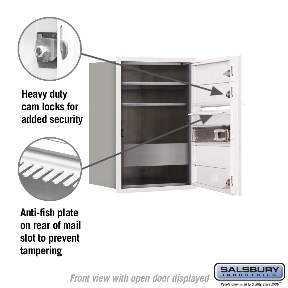 Recessed Mounted 4C Horizontal Mailbox - 6 Door High Unit - Custom Color - Front Loading - USPS Access