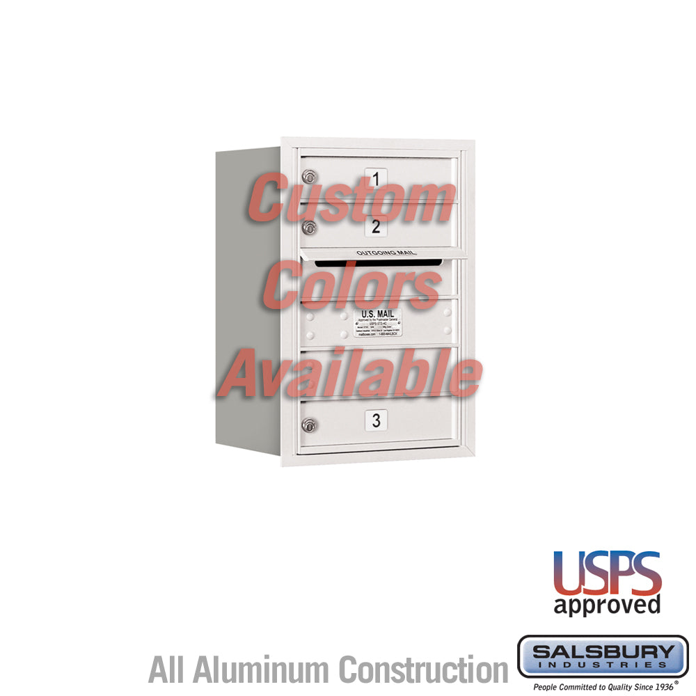 Recessed Mounted 4C Horizontal Mailbox - 6 Door High Unit - Rear Loading - USPS Approved