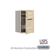 6 Door High Recessed Mounted 4C Horizontal Mailbox with USPS Access - Sandstone