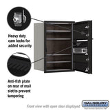 6-Door High Recessed Mounted 4C Horizontal Mailbox with Private Access - Black