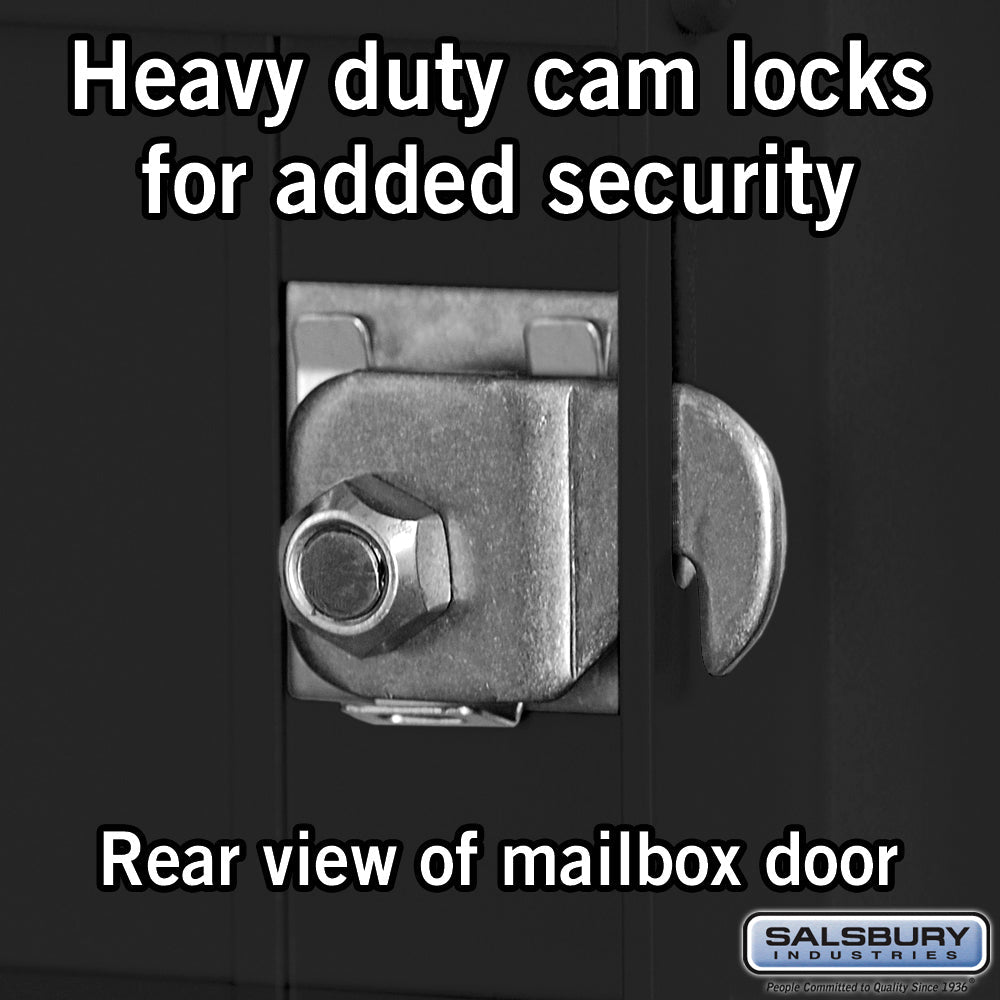 6 Door High Recessed Mounted 4C Horizontal Mailbox with Private Access - Rear Loading
