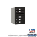6 Door High Recessed Mounted 4C Horizontal Mailbox with USPS Access - Rear Loading
