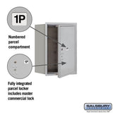 6 Door High Recessed Mounted 4C Horizontal Parcel Locker with Private Access - Front Loading