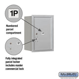 6 Door High Recessed Mounted 4C Horizontal Parcel Locker with USPS Access - Rear Loading