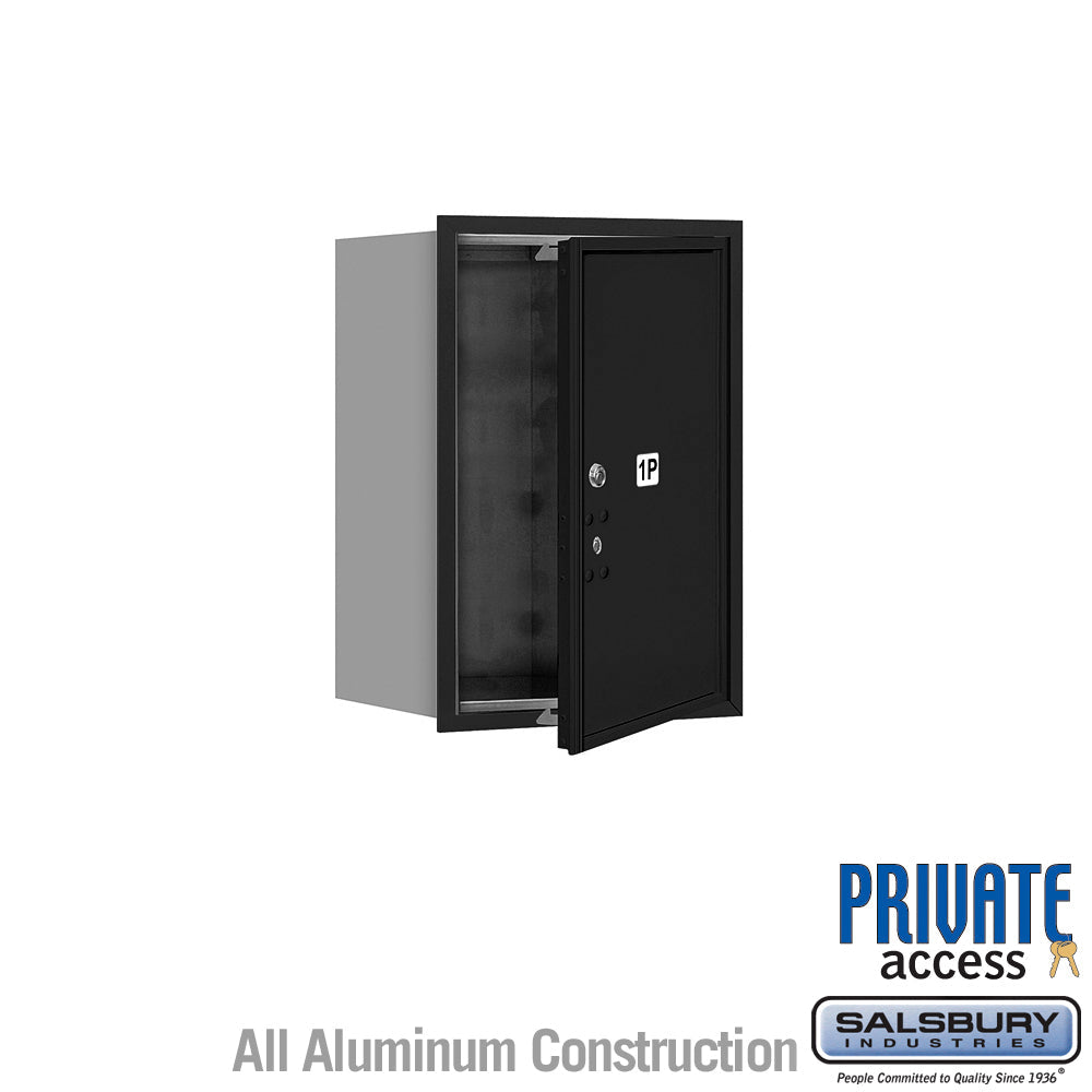 6-Door High Recessed Mounted Parcel Locker with Private Access - Black