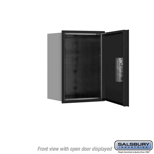 6-Door High Recessed Mounted Parcel Locker with Private Access - Black