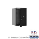 6-Door High Recessed Mounted Parcel Locker with USPS Access - Black
