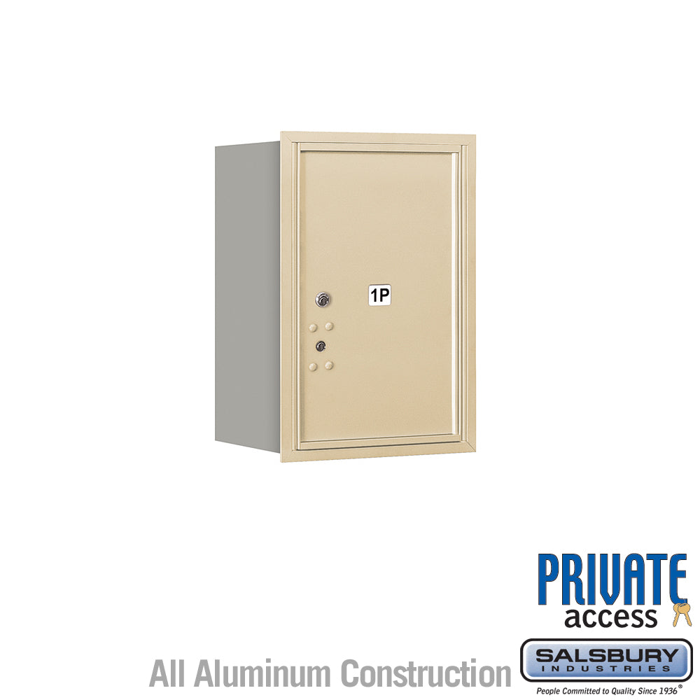 6-Door High Recessed Mounted Parcel Locker with Rear Loading in Sandstone