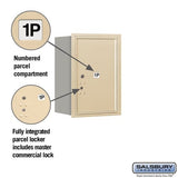 6-Door High Recessed Mounted Parcel Locker with USPS Access - Rear Loading
