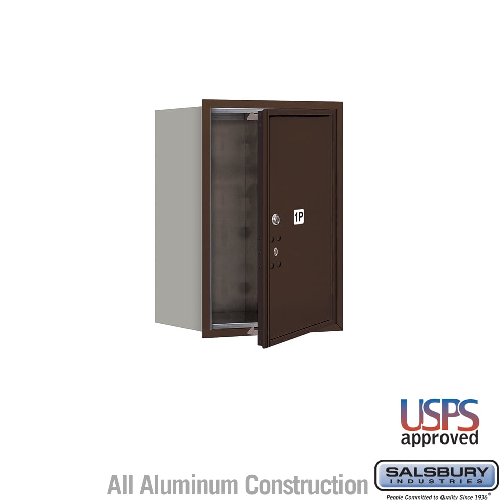 6-Door High Recessed Mounted Parcel Locker with USPS Access - Bronze