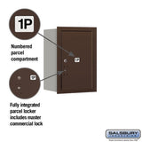 6-Door High Recessed Mounted Parcel Locker with USPS Access - Rear Loading