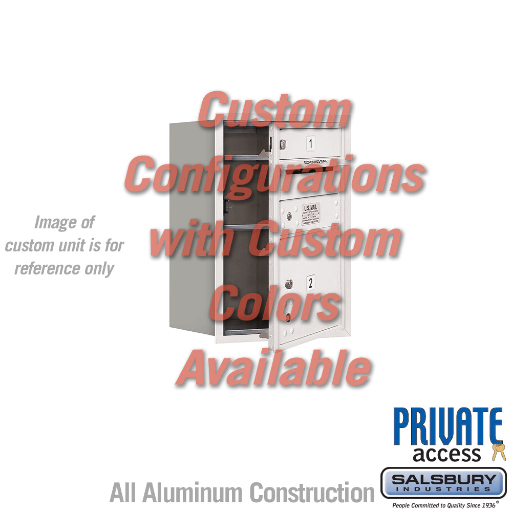 Recessed Mounted 4C Horizontal Mailbox - 6 Door High Unit - Single Column - Custom Color - Front Loading - Private Access