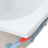 Cadet 60 in. x 42 in. Reversible Drain EverClean Whirlpool Tub in White - Super Arbor