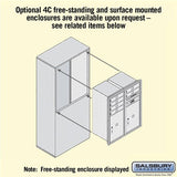 10 Door High Recessed Mounted 4C Horizontal Mailbox with Parcel Lockers
