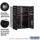 10 Door High Recessed Mounted 4C Horizontal Parcel Locker with 2 Parcel Lockers in Black - USPS Access