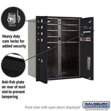 10 Door High Recessed Mounted 4C Horizontal Mailbox with Parcel Lockers - Black - USPS Access