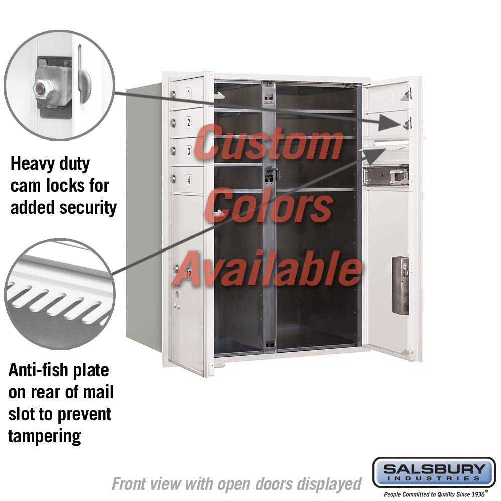 Recessed Mounted 4C Horizontal Mailbox - 10 Door High Unit with Parcel Lockers