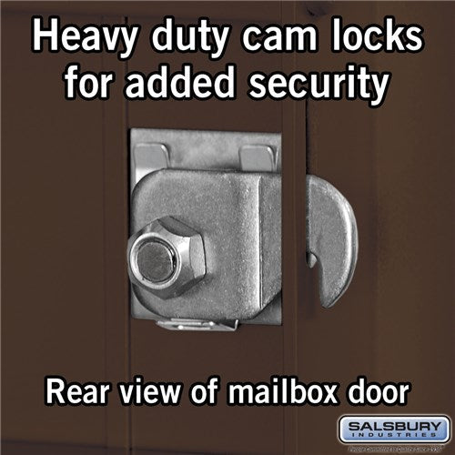10 Door High Recessed Mounted 4C Horizontal Mailbox with Parcel Lockers in Bronze - USPS Approved