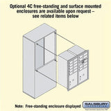 Salsbury 3700 Horizontal Series Recessed Mount Mailbox, 9 Compartments with 2 Parcel Lockers