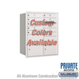 Recessed Mounted 4C Horizontal Mailbox - 10 Door High Unit - Double Column - Rear Loading - Private Access