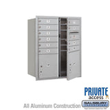 10 Door High Recessed Mounted 4C Horizontal Mailbox with Parcel Lockers - Front Loading