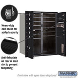 10 Door High Recessed Mounted 4C Horizontal Mailbox with Parcel Lockers - Black - Private Access