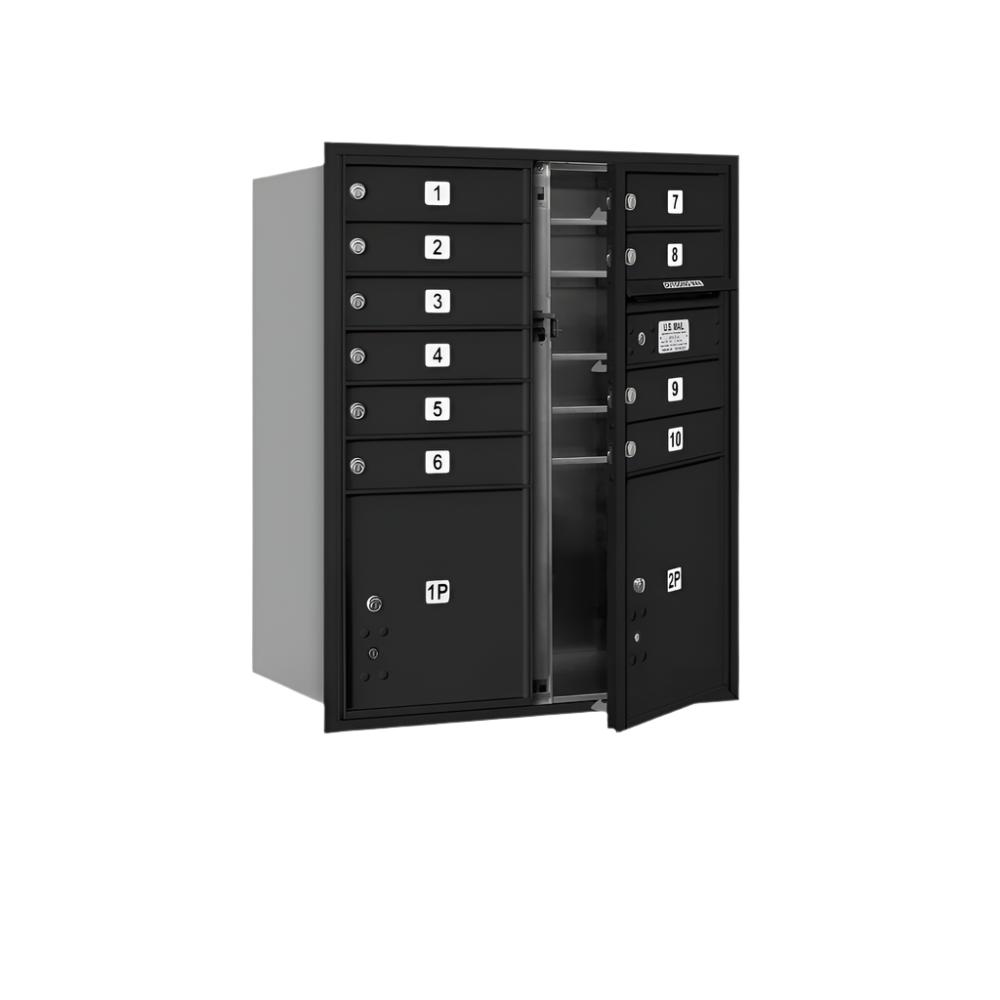 Salsbury 10-Door High Surface Mounted 4C Horizontal Mailbox with Parcel Lockers – Bronze