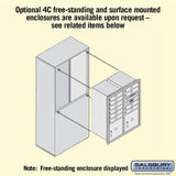 Recessed Mounted 4C Horizontal Mailbox - 10 Door High Unit - Double Column - Custom Color - Front Loading - Private Access