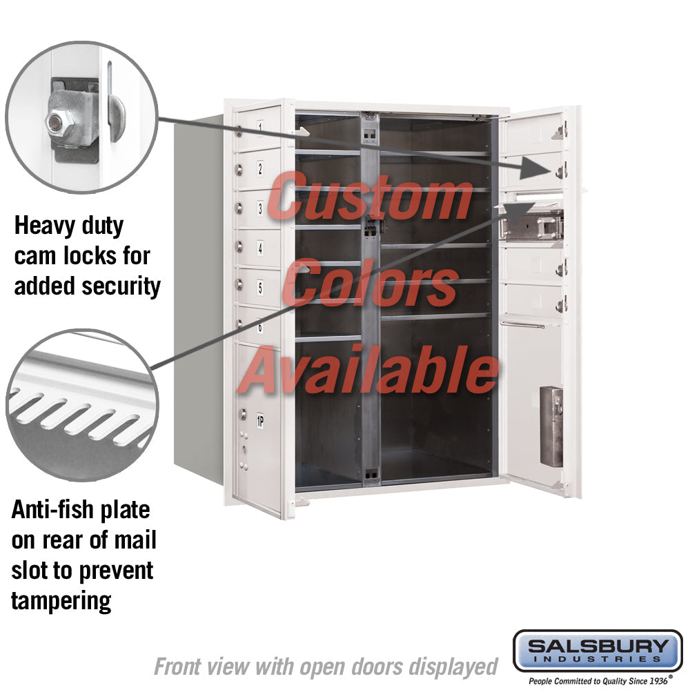 Recessed Mounted 4C Horizontal Mailbox - 10 Door High Unit with Parcel Lockers
