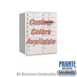Recessed Mounted 4C Horizontal Mailbox - 10 Door High Unit - Double Column - Rear Loading - Private Access