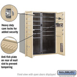 10 Door High Recessed Mounted 4C Horizontal Mailbox with Parcel Lockers - Sandstone