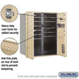 10 Door High Recessed Mounted 4C Horizontal Mailbox with Parcel Lockers - Sandstone