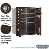10 Door High Recessed Mounted 4C Horizontal Mailbox with Parcel Lockers - Bronze - Private Access